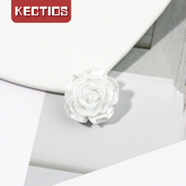 【Kectios™】硃砂紅玫瑰花奶油膠手機殼樹脂飾品配件diy材料手工自制水晶滴膠