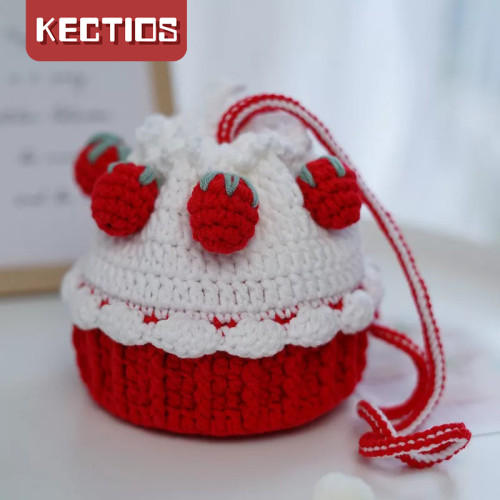 【Kectios™】原創紙杯蛋糕材料包 diy手工針織小包含工具和教程