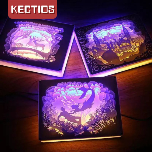 【Kectios™】創意禮物 浪漫光影紙雕護眼臺燈