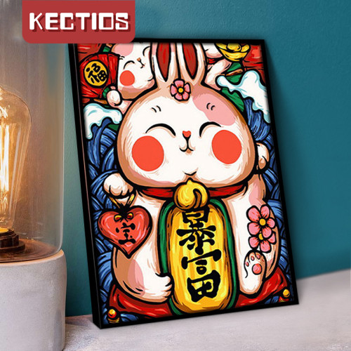 【Kectios™】數字油畫diy古風人物國潮手繪填充塗色卡通裝飾動漫畫【下單有框請選擇宅配】
