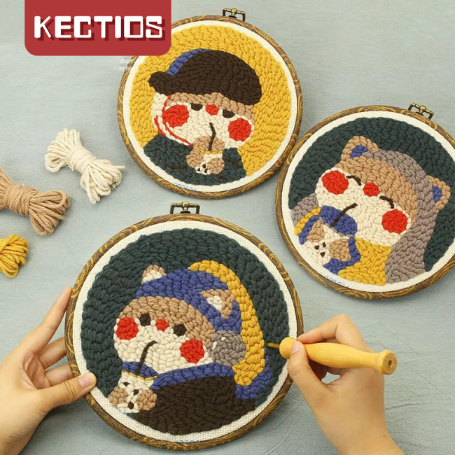 【Kectios™】手工繡DIY毛線畫情侶名畫戳戳繡材料包【滿3件減20%】