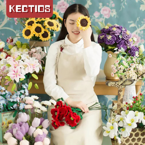 【Kectios™】花園系列花束手工diy編織蕾絲鉤針細毛線團