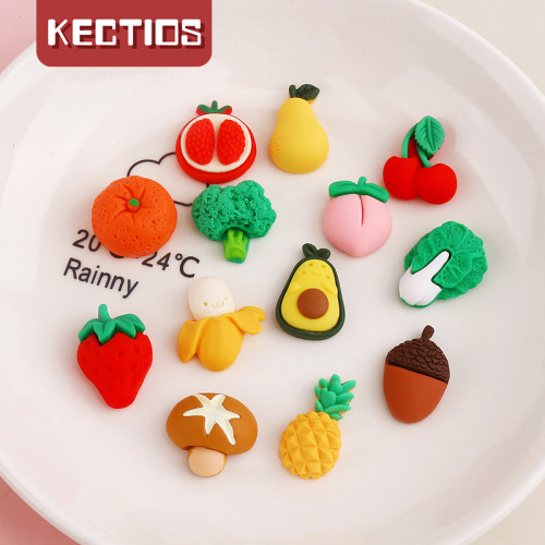 【Kectios™】水果蔬菜diy手機殼模擬奶油膠材料包手工水晶滴膠製作樹脂配件
