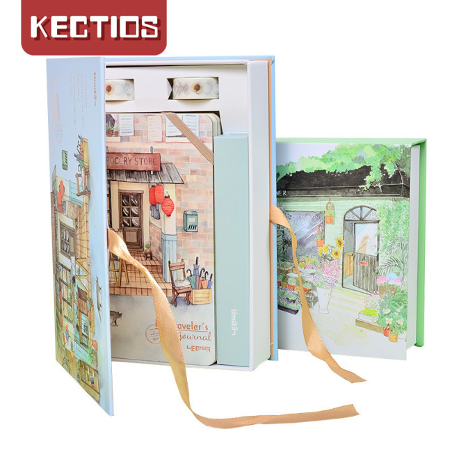 【Kectios™】彩色頁繪畫插畫手賬本禮盒套裝