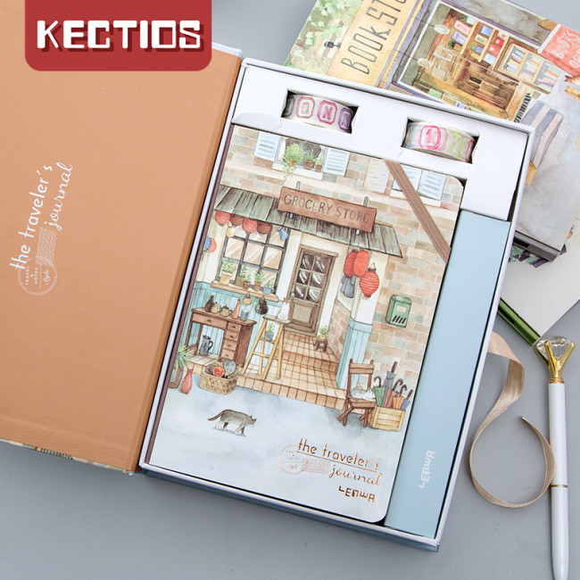 【Kectios™】彩色頁繪畫插畫手賬本禮盒套裝