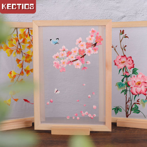 【Kectios™】刺繡diy手工自繡製作初學者繡古風材料包蘇繡 絲帶繡製作繡花繡品