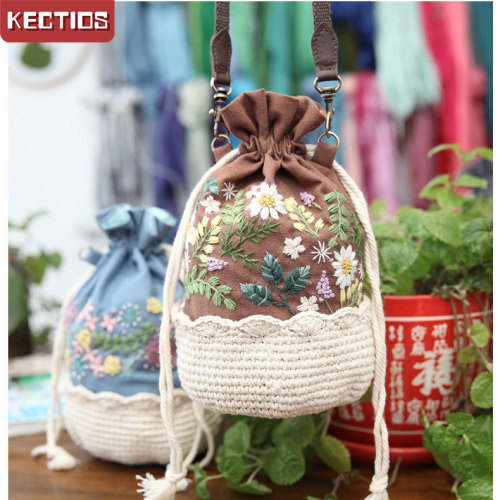【Kectios™】刺繡diy手工布藝初學自繡立體繡材料包打發時間成人古風包包禮物