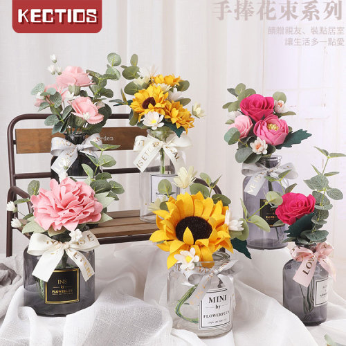 【Kectios™】手捧花模擬花束插花手工diy不織布創意製作裝飾材料包生日禮物