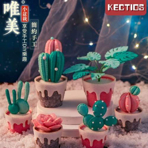【Kectios™】解悶手工diy多肉植物花盆栽桌擺裝飾新手diy手工製作不織布材料包