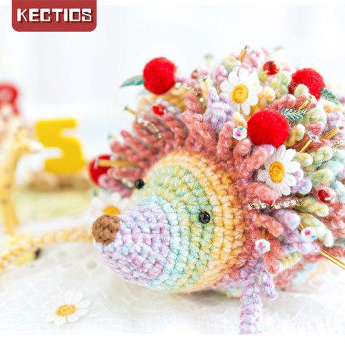 【Kectios™】新媽咪手作刺蝟百寶囊手工diy包包編織材料包鉤針毛線手編譱