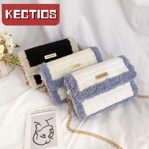 【Kectios™】【成品現貨】diy手工禮物包冰條絨編織包包女斜挎包新款潮自製