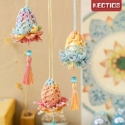 【Kectios™】夏日雞蛋袋材料包鉤針毛線團端午節蛋袋兜袋