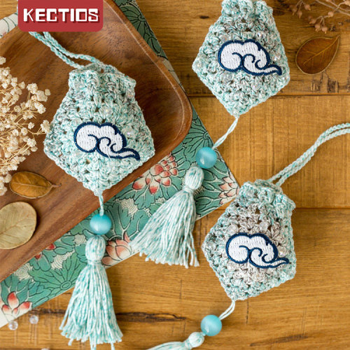 【Kectios™】夏日雞蛋袋材料包鉤針毛線團端午節蛋袋兜袋