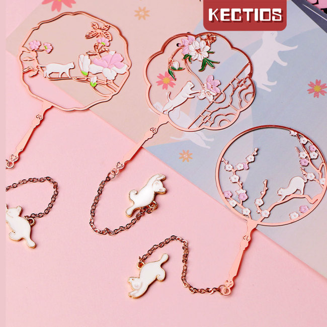 【Kectios™】故宮文創紀念品金屬貓咪書籤卡通文藝高檔精美創意中國風古風貓實用禮物 成品