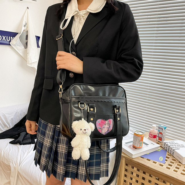 【Kectios™】日系動漫周邊可愛軟妹jk制服手提斜挎包搞怪個性透明卡片學生包包