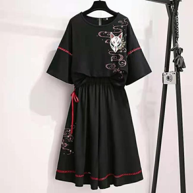 【Kectios™】國風女裝時尚漢服改良唐裝旗袍古風上衣夏季年輕款兩件套裝裙褲