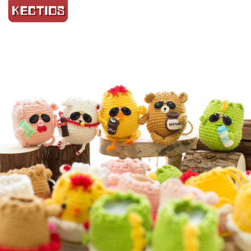 【Kectios™】網紅同款端午節掛小雞蛋袋兜材料包學生手工diy玩偶孕期鉤針毛線