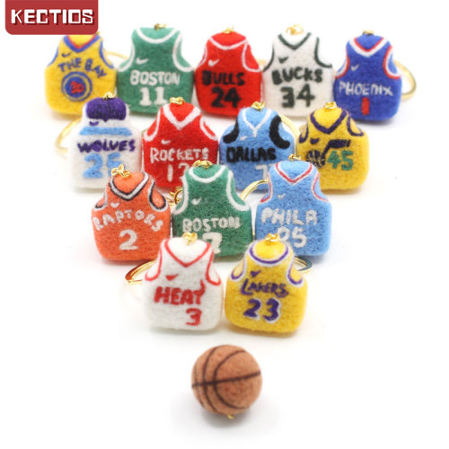 【Kectios™】羊毛氈戳戳樂手工DIY打發時間休閒手工球衣籃球材料包