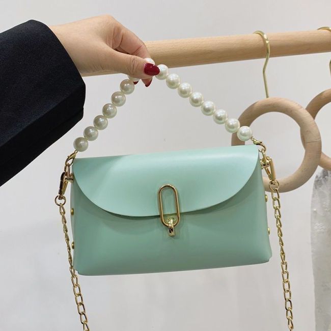 【Kectios™】珍珠包包女手工編織包diy材料包自製禮物小方包送女友單肩斜挎包