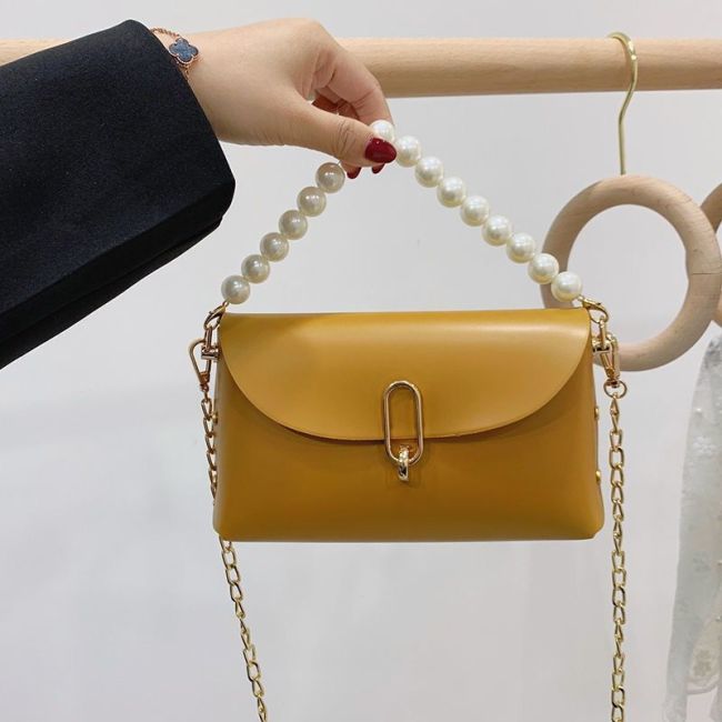 【Kectios™】珍珠包包女手工編織包diy材料包自製禮物小方包送女友單肩斜挎包