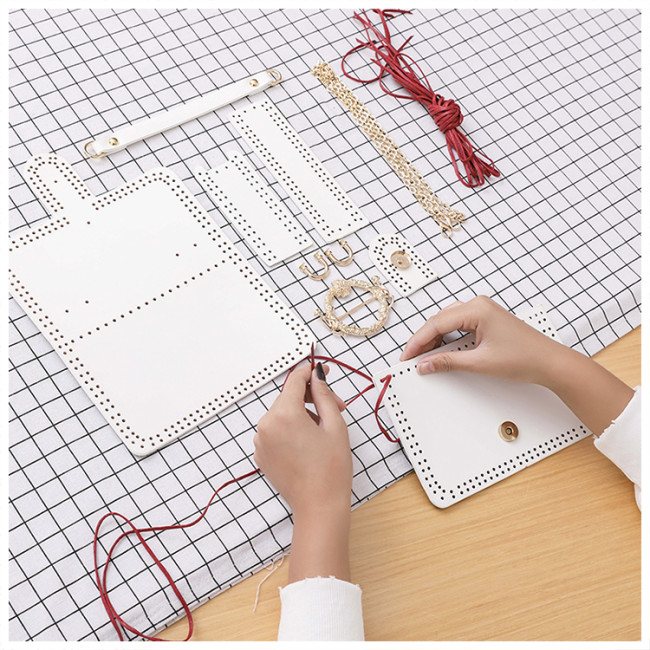 【Kectios™】DIY手工縫製小方包個性鎖扣百搭洋氣材料包