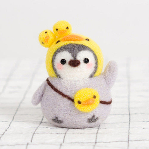 【Kectios™ 】羊毛氈戳戳樂diy企鵝材料包新手情侶手工製作禮物玩偶挂件鑰匙扣