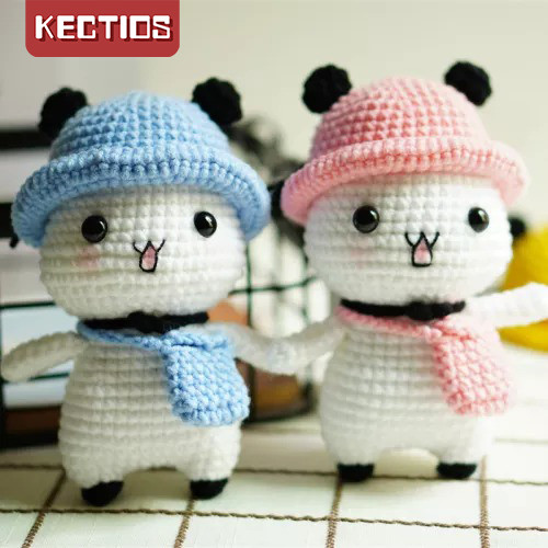【Kectios™】手工DIY編織鉤針材料包情侶小貓玩偶娃娃毛線手作自製禮物
