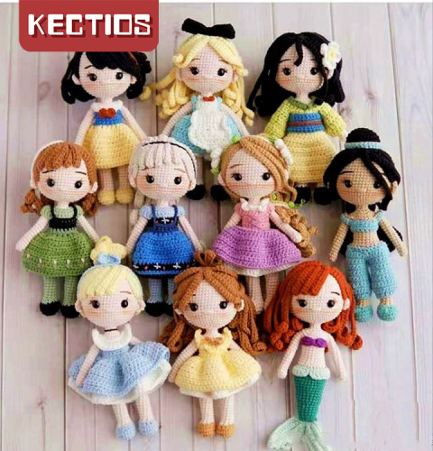 【Kectios™】鉤針毛線材料包玩偶娃娃手工編織【工具包需另外購買】