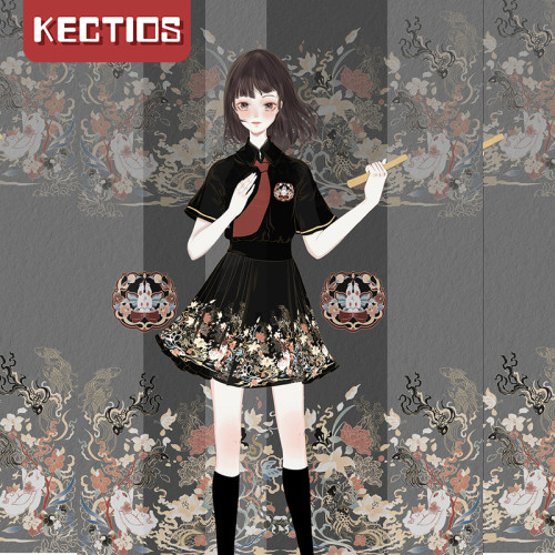 【Kectios™】漢元素襯衫百迭裙套裝春夏新款日常學生款