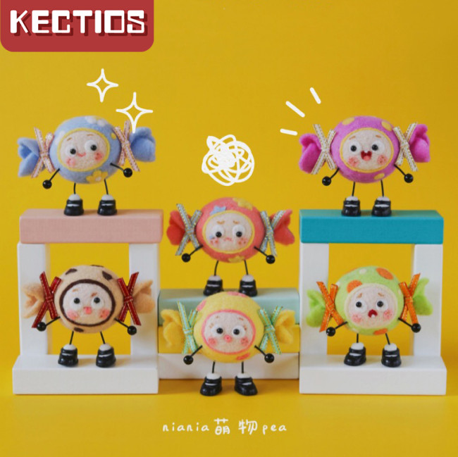 【Kectios™】糖果羊毛氈戳戳樂材料包 手工DIY工具新手套裝 車擺件鑰匙扣禮物