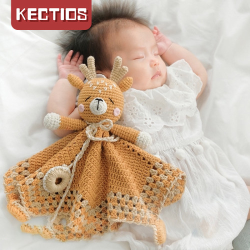 【Kectios™】卡通玩偶寶寶安撫巾diy毛線手工編織材料包棉線鉤織安睡巾