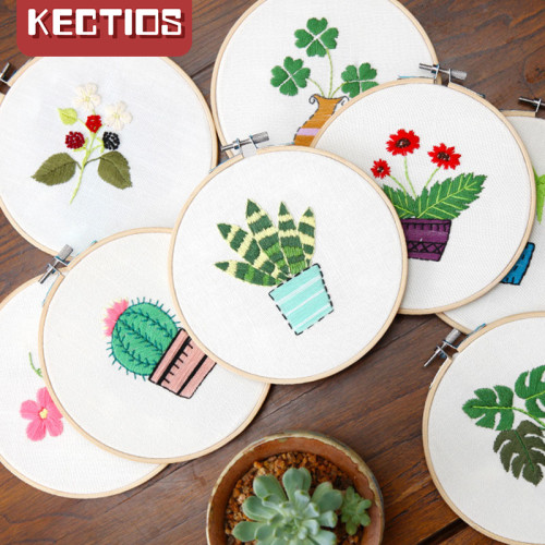 【Kectios™】刺繡手工diy材料包十字繡成人初學製作禮物新手簡單線繡繡花套件