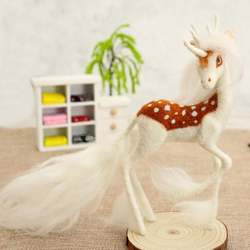 【Kectios™】羊毛氈戳戳樂材料包diy手工自製玩偶獨角鹿情侶禮物挂件飾品動物