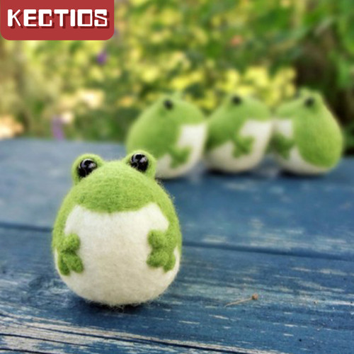 【Kectios™】戳戳樂羊毛氈手工diy材料包製作自製 成人布藝挂件車掛小動物青蛙