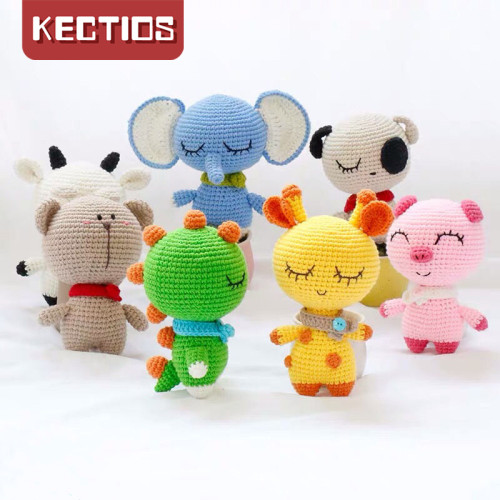 【Kectios™】毛線手工編織勾线手織玩偶 小動物萌寵鉤針織diy