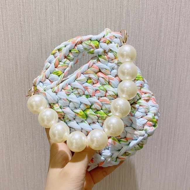 【Kectios™】珍珠手工包包編織diy材料包小眾自製女包新款布條單肩斜挎包