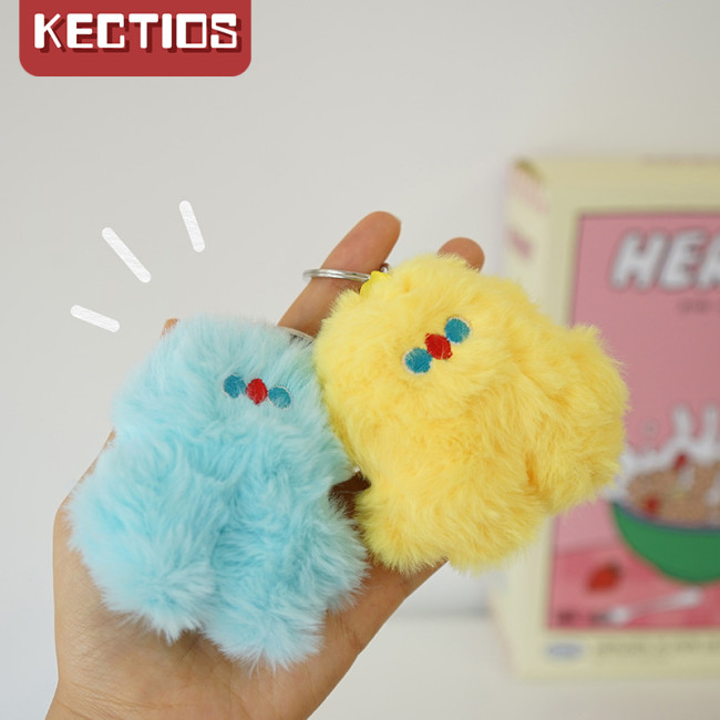 【Kectios™】可愛小怪獸粉笨笨羅渽民同款毛絨挂件公仔 ins潮小眾鑰匙包包掛飾成品