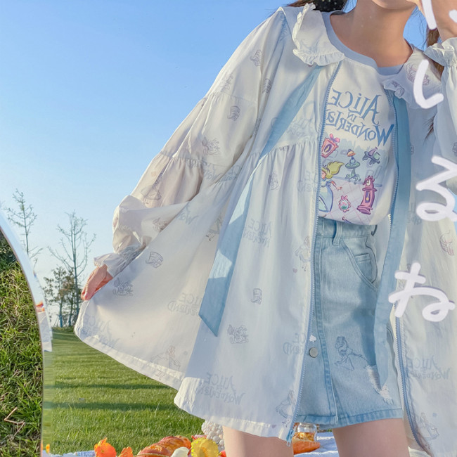 【Kectios™ 】愛麗絲夢遊仙境防曬中長款薄外套夏季新款
