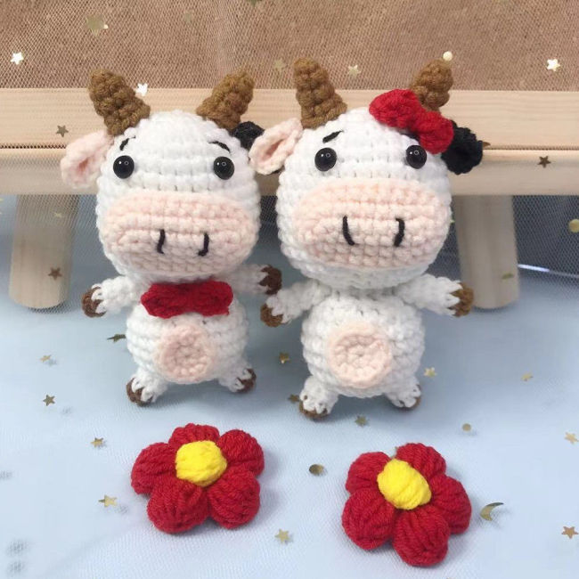 【Kectios™ 】牛牛年挂件毛線編織玩偶創意禮品可愛挂件