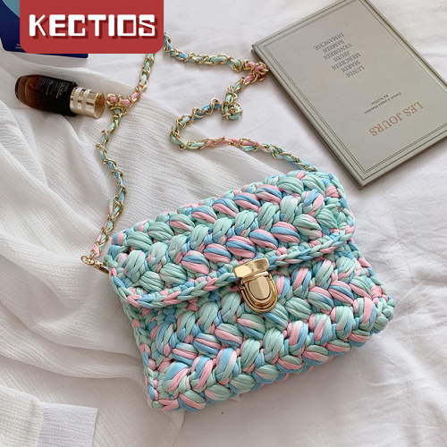 【Kectios™ 】泫雅同款編織女包斜挎包編織包包手工diy材料包布條線自製手工包
