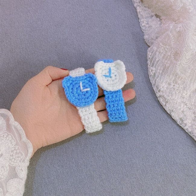 【Kectios™ 】卡通可愛手錶手工編織diy材料包自製手織毛線情侶禮物對錶送男友