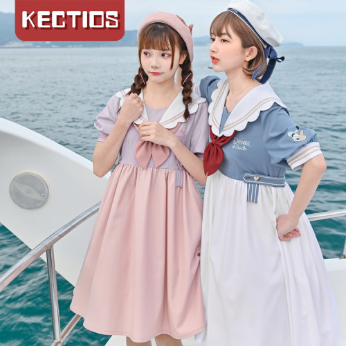 【Kectios™ 】公主裙閨蜜學院海軍領連衣裙可愛夏季新款