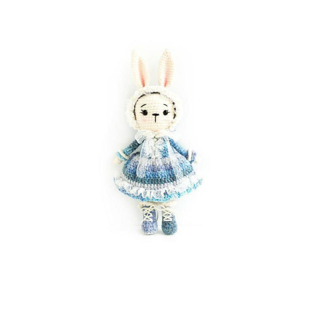 【Kectios™ 】洛麗塔情侶兔毛線diy手工製作編織娃娃鉤針玩偶材料包