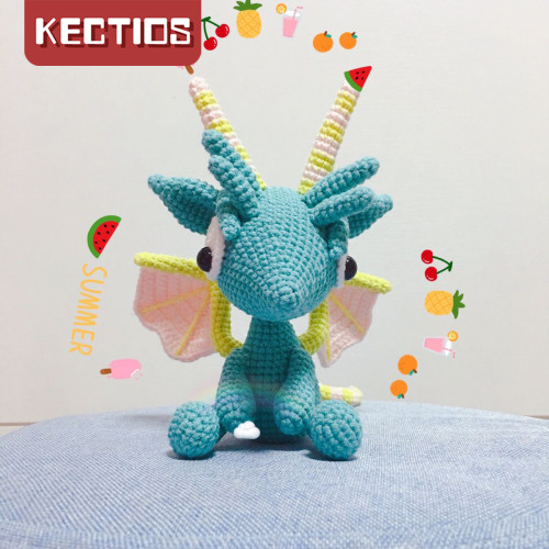 【Kectios™】小翼龍鉤針編織材料包手作diy毛線恐龍玩偶解壓解悶手工
