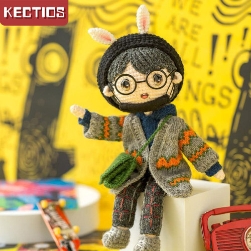 【Kectios™】毛線團手工製作禮物diy材料包小兔哥哥編織鉤針棒針
