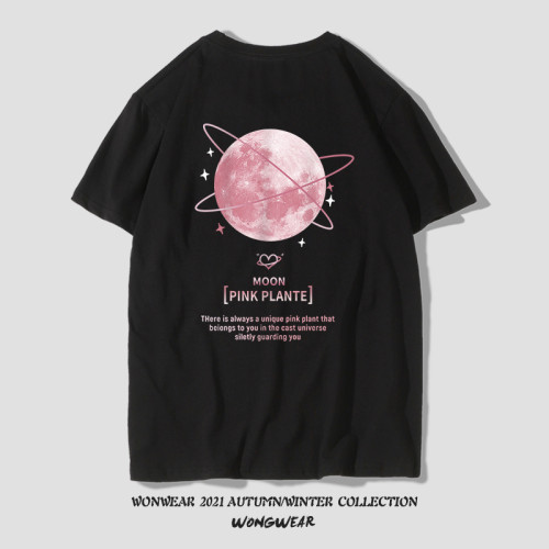 【Kectios™】2021新款粉色星球T恤nasa聯名寬鬆情侶短袖