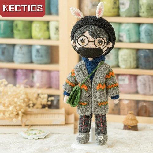 【Kectios™】毛線團手工製作禮物diy材料包小兔哥哥編織鉤針棒針
