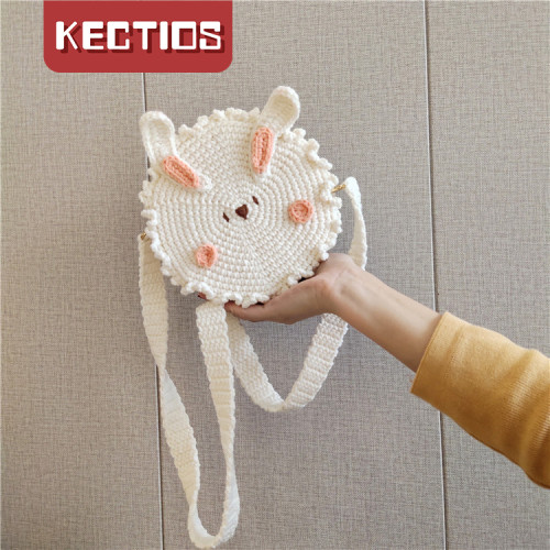 【Kectios™】手工編織diy兔子鉤針包包美斯洛6股牛奶棉紗線毛線編織包包材料包