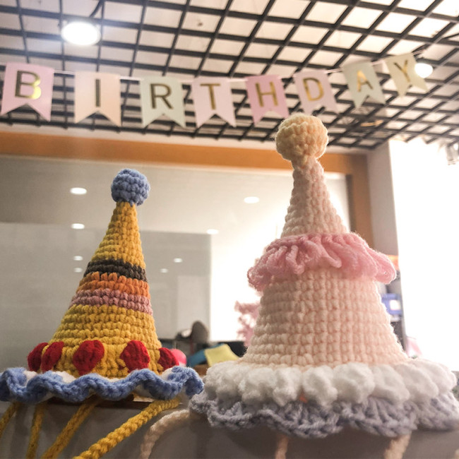 【Kectios™】手工自製風北歐毛線編織童趣生日帽可愛公主帽彩虹創意材料包手作