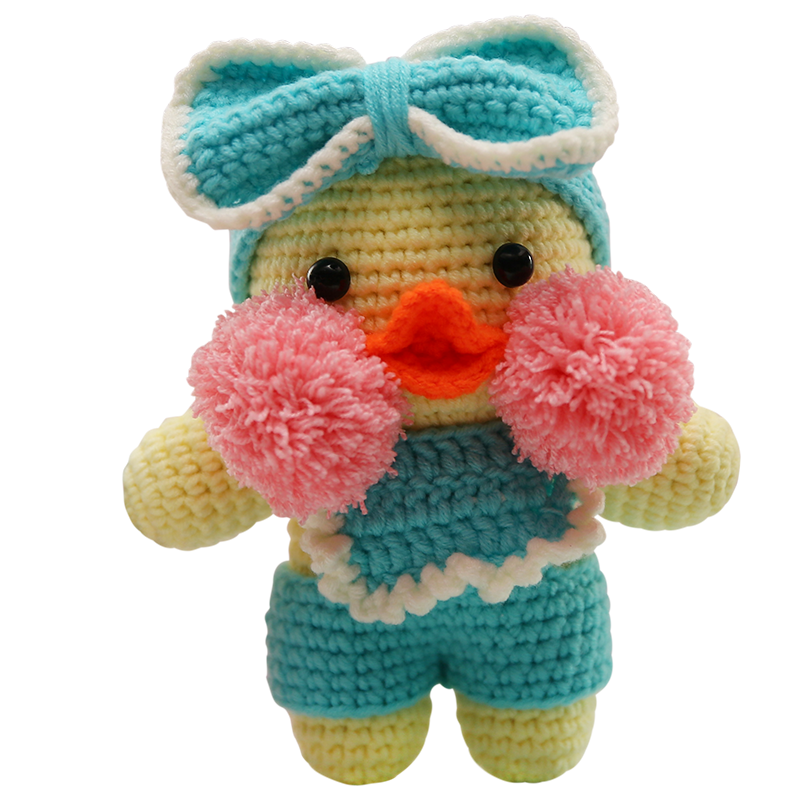 Nt 379 Kectios 線diy手工編織創意禮品卡通玩偶公仔玻尿酸鴨材料包diy手工編織玻尿酸鴨送教程送工具 M Kectios Store